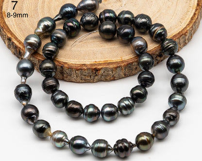 8-14mm Tahitian Pearl Full Strand with Blemishes, Natural Colors, SKU # 3364TH
