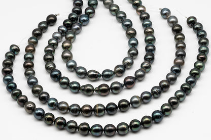12-13mm Tahitian Pearl Full Strand with Minor Blemishes, Natural Colors, SKU # 3365TH