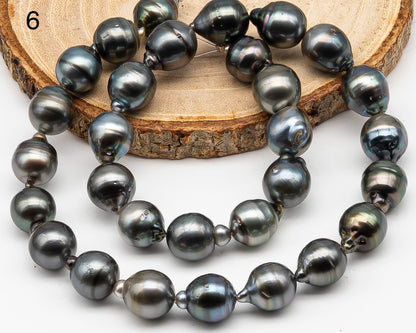 11-12mm Tahitian Pearl Full Strand with Minor Blemishes, Natural Colors, SKU # 3366TH