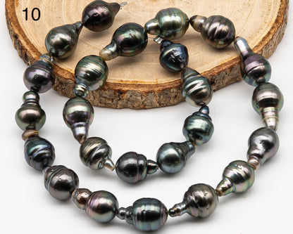 11-12mm Tahitian Pearl Full Strand with Minor Blemishes, Natural Colors, SKU # 3366TH
