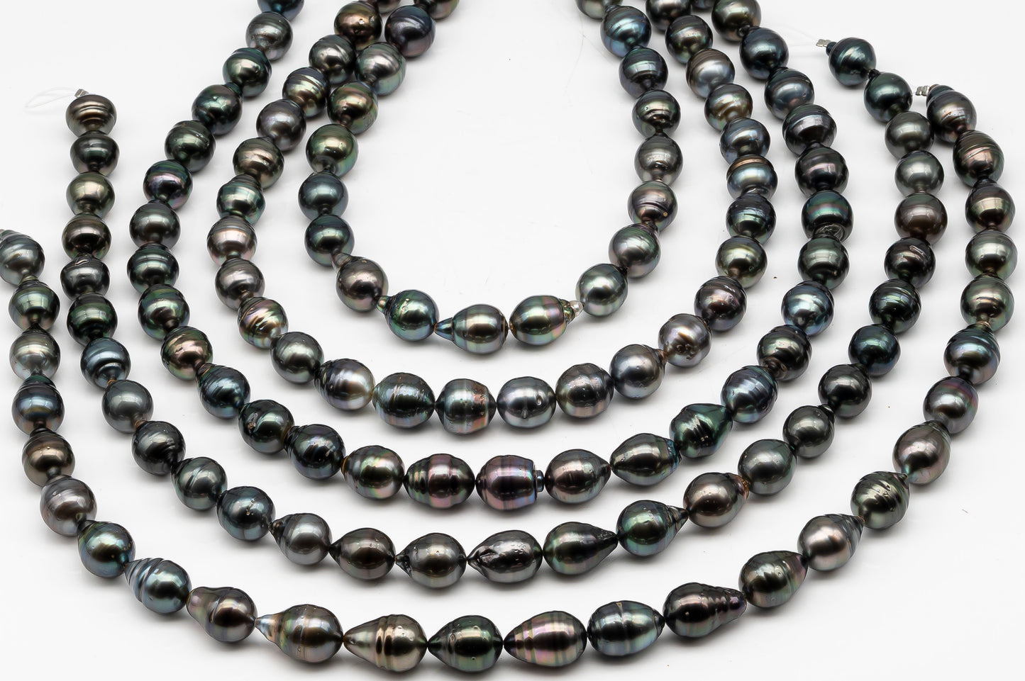 11-12mm Tahitian Pearl Full Strand with Minor Blemishes, Natural Colors, SKU # 3367TH