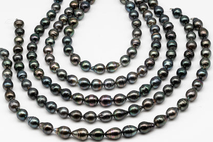 11-12mm Tahitian Pearl Full Strand with Minor Blemishes, Natural Colors, SKU # 3367TH