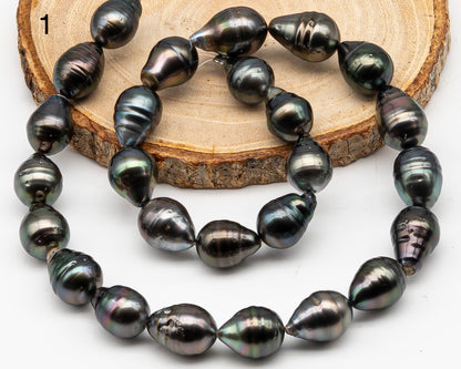 11-12mm Tahitian Pearl Full Strand with Minor Blemishes, Natural Colors, SKU # 3367TH