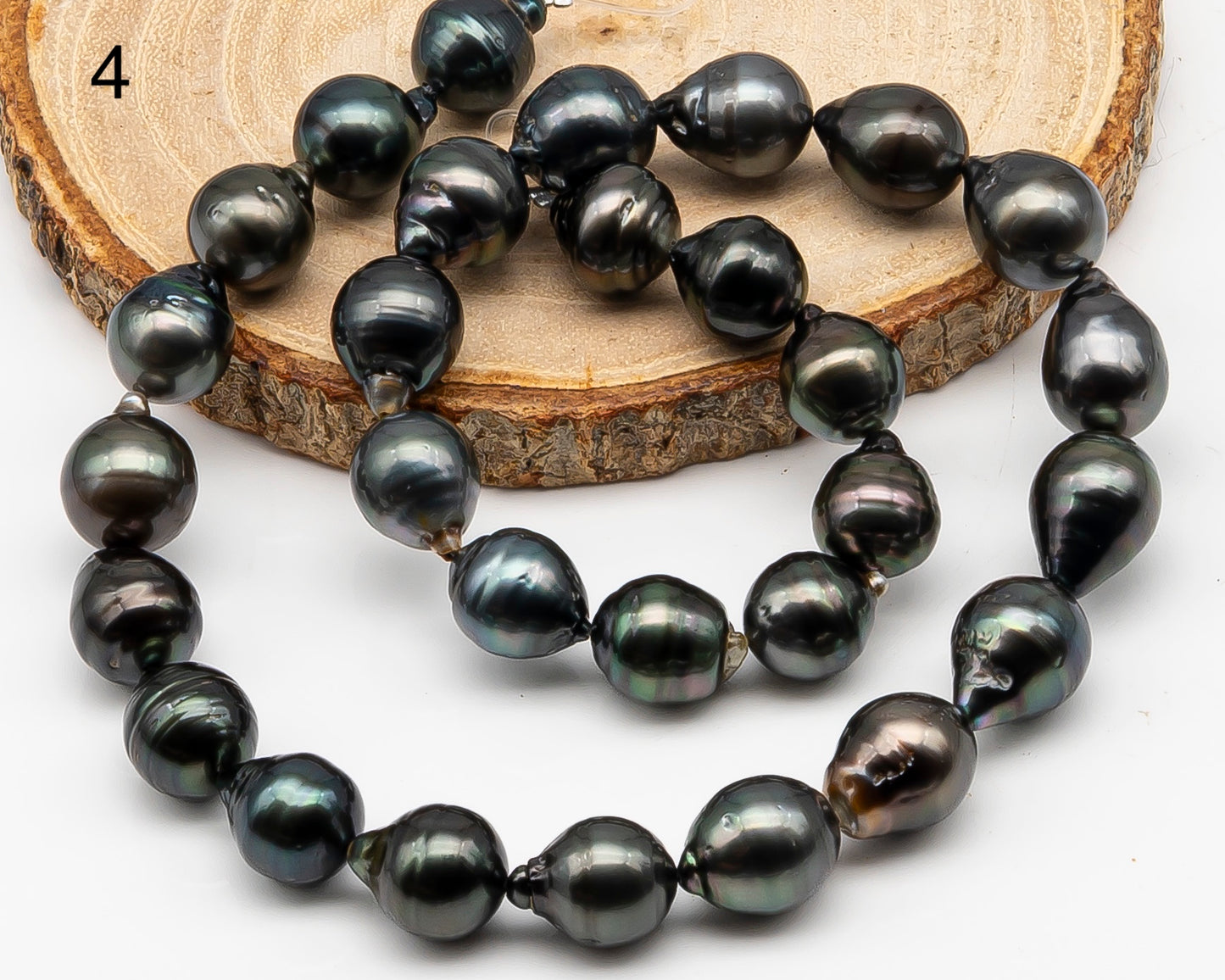 11-12mm Tahitian Pearl Full Strand with Minor Blemishes, Natural Colors, SKU # 3367TH