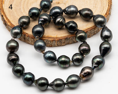 11-12mm Tahitian Pearl Full Strand with Minor Blemishes, Natural Colors, SKU # 3367TH