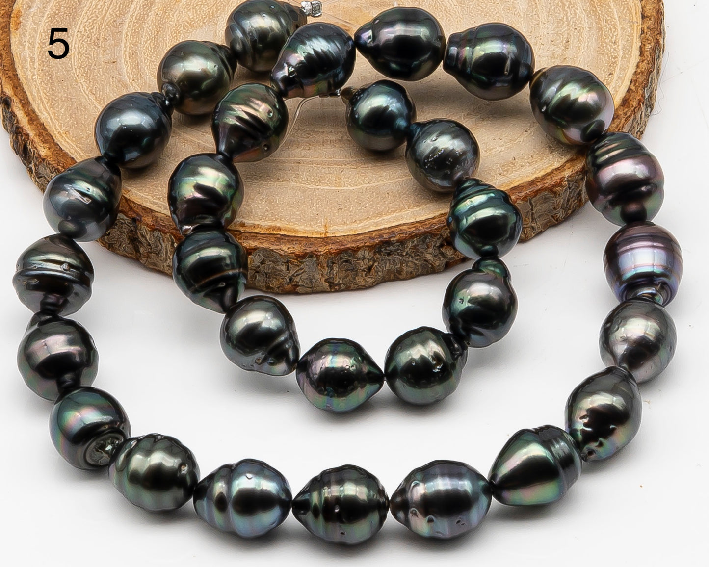 11-12mm Tahitian Pearl Full Strand with Minor Blemishes, Natural Colors, SKU # 3367TH