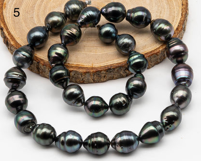 11-12mm Tahitian Pearl Full Strand with Minor Blemishes, Natural Colors, SKU # 3367TH