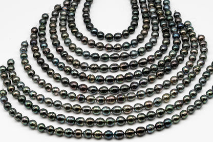 11-12mm Tahitian Pearl Full Strand with Minor Blemishes, Natural Colors, SKU # 3368TH