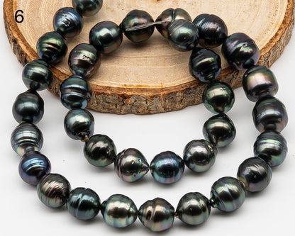11-12mm Tahitian Pearl Full Strand with Minor Blemishes, Natural Colors, SKU # 3368TH