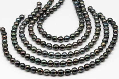 11-12mm Tahitian Pearl Full Strand with Minor Blemishes, Natural Colors, SKU # 3369TH