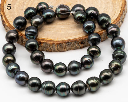 11-12mm Tahitian Pearl Full Strand with Minor Blemishes, Natural Colors, SKU # 3369TH