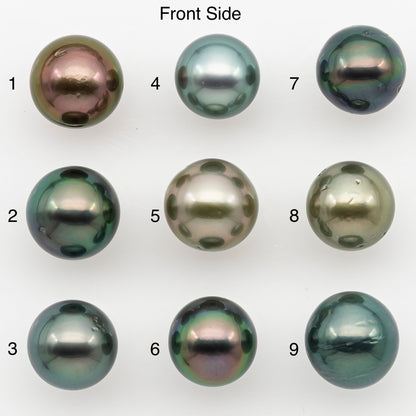 8-9mm Tahitian Pearl with High Luster and Minor Blemishes, Natural Color, Loose Undrilled for Jewelry Making, SKU # 3351H