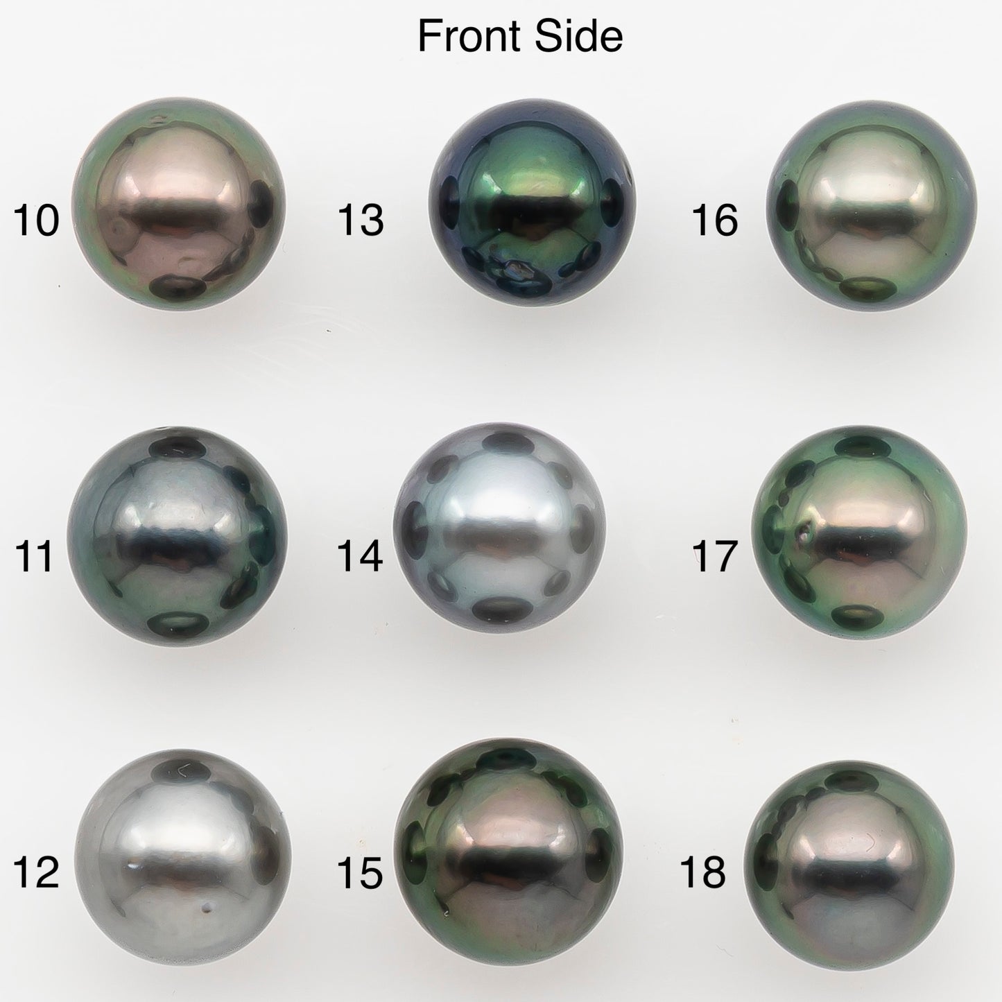 8-9mm Tahitian Pearl with High Luster and Minor Blemishes, Natural Color, Loose Undrilled for Jewelry Making, SKU # 3351H