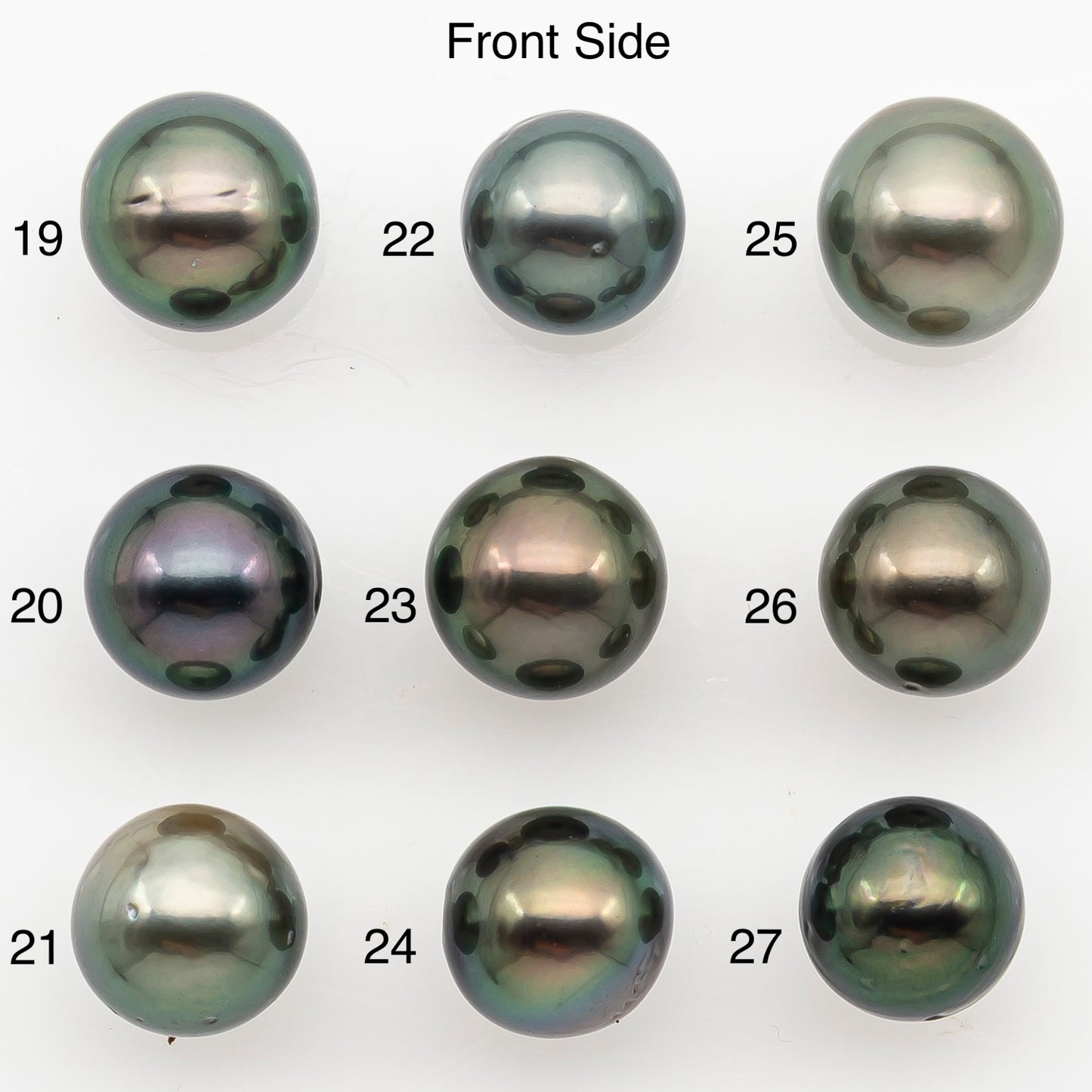 8-9mm Tahitian Pearl with High Luster and Minor Blemishes, Natural Color, Loose Undrilled for Jewelry Making, SKU # 3351H