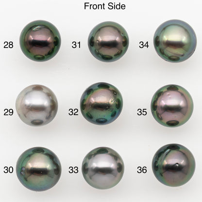 8-9mm Tahitian Pearl with High Luster and Minor Blemishes, Natural Color, Loose Undrilled for Jewelry Making, SKU # 3351H