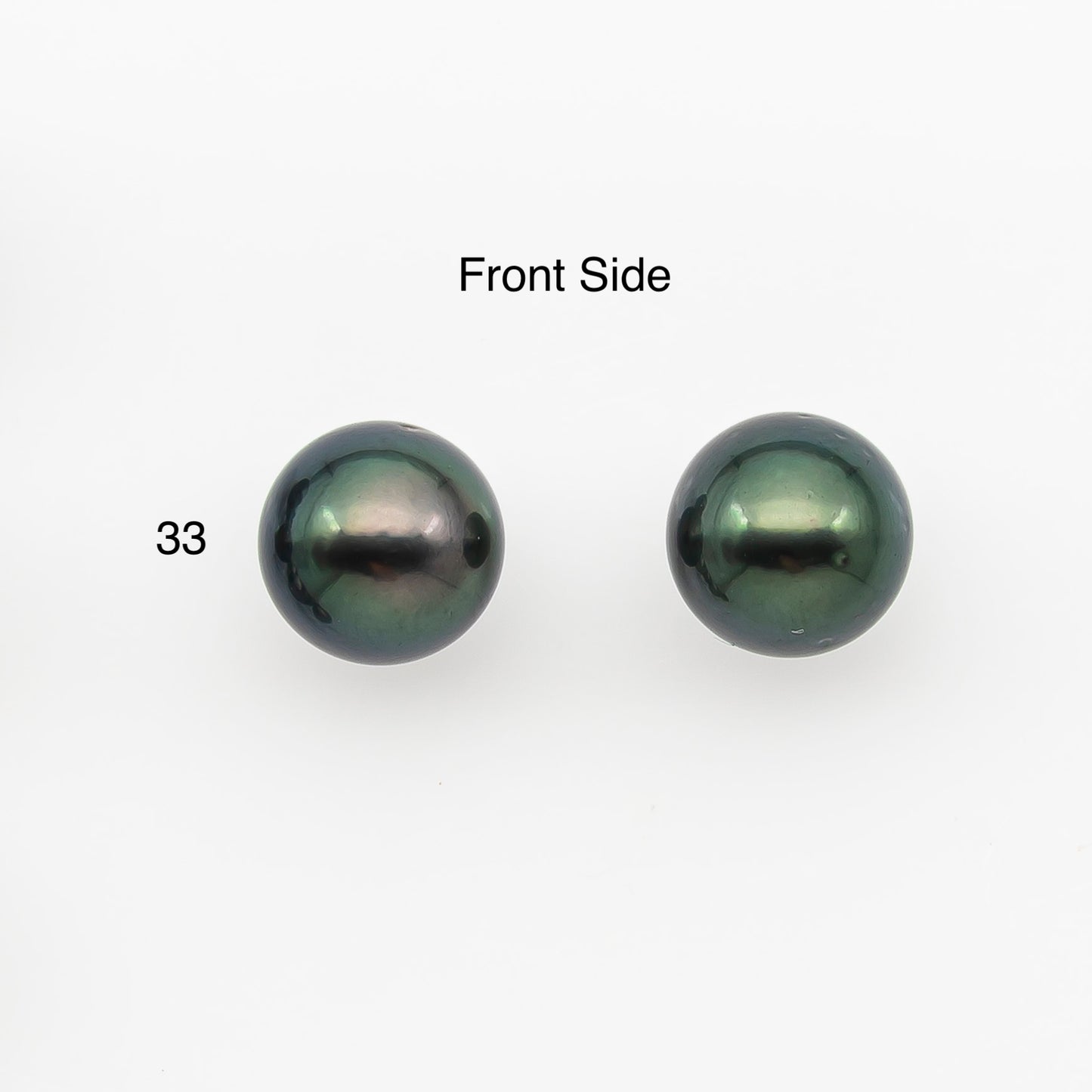8-9mm Round Tahitian Pearl Pairs with High Luster and Natural Color with Minor Blemishes, for Jewelry Making Supplies, SKU # 3372TH