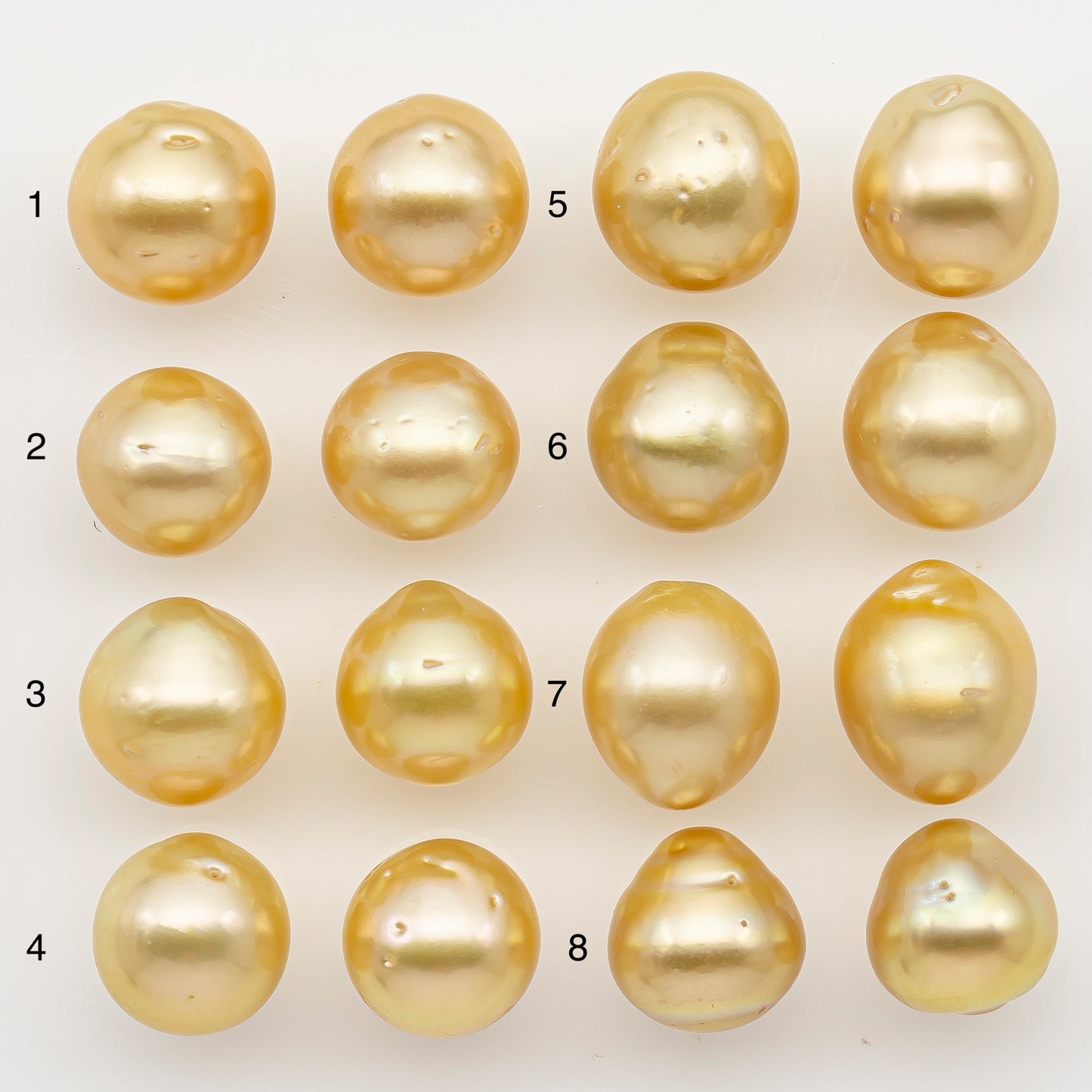 10-11mm Matched Pair South Sea Pearl, Undrilled with Natural Color and Minor Blemishes for Jewelry Making, SKU # 3374GS