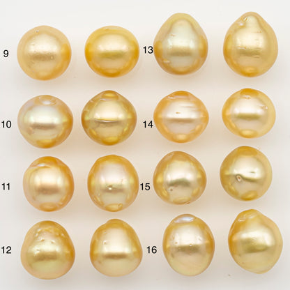 10-11mm Matched Pair South Sea Pearl, Undrilled with Natural Color and Minor Blemishes for Jewelry Making, SKU # 3374GS