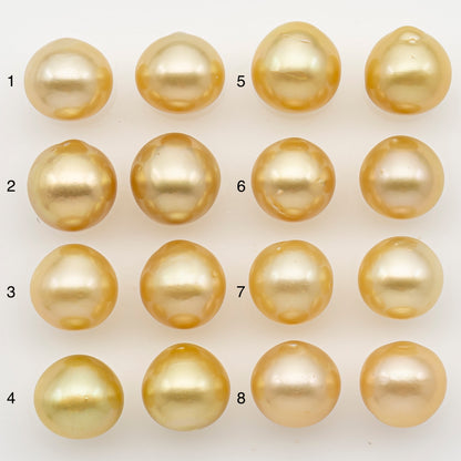 10-11mm Matched Pair South Sea Pearl, Undrilled with Natural Color and Minor Blemishes for Jewelry Making, SKU # 3375GS