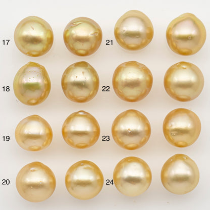 10-11mm Matched Pair South Sea Pearl, Undrilled with Natural Color and Minor Blemishes for Jewelry Making, SKU # 3375GS