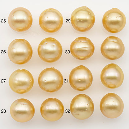 10-11mm Matched Pair South Sea Pearl, Undrilled with Natural Color and Minor Blemishes for Jewelry Making, SKU # 3375GS