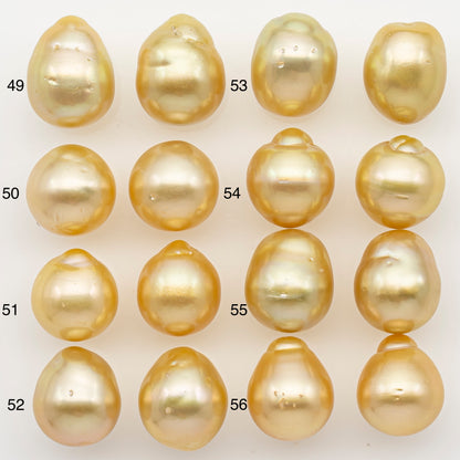 10-11mm Matched Pair South Sea Pearl, Undrilled with Natural Color and Minor Blemishes for Jewelry Making, SKU # 3375GS