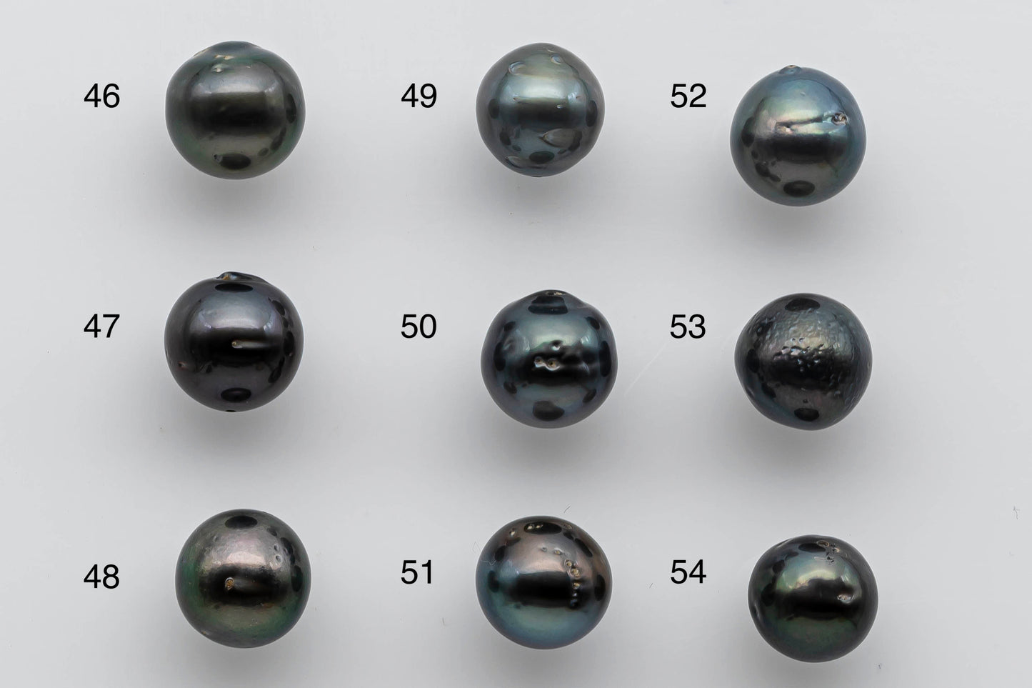 10-11mm Loose Tahitian Pearl Near Round in Natural Color and High Luster with Blemish, Predrilled Hole, SKU # 1394TH