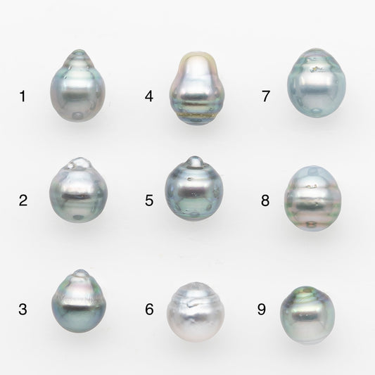 9-10mm Tahitian Pearl, Loose Undrilled with High Luster and Blemishes for Jewelry Making, SKU # 2956TH