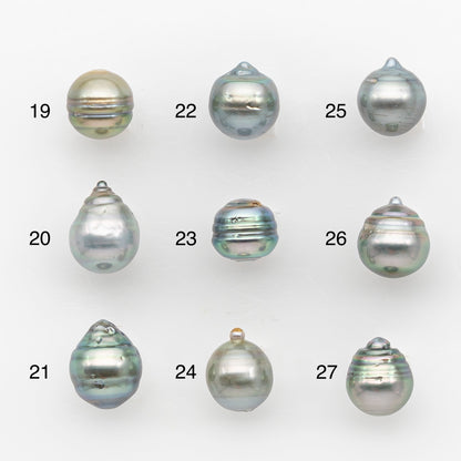 9-10mm Tahitian Pearl, Loose Undrilled with High Luster and Blemishes for Jewelry Making, SKU # 2956TH