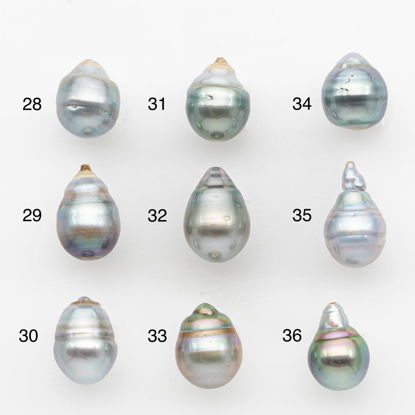 9-10mm Tahitian Pearl, Loose Undrilled with High Luster and Blemishes for Jewelry Making, SKU # 2956TH