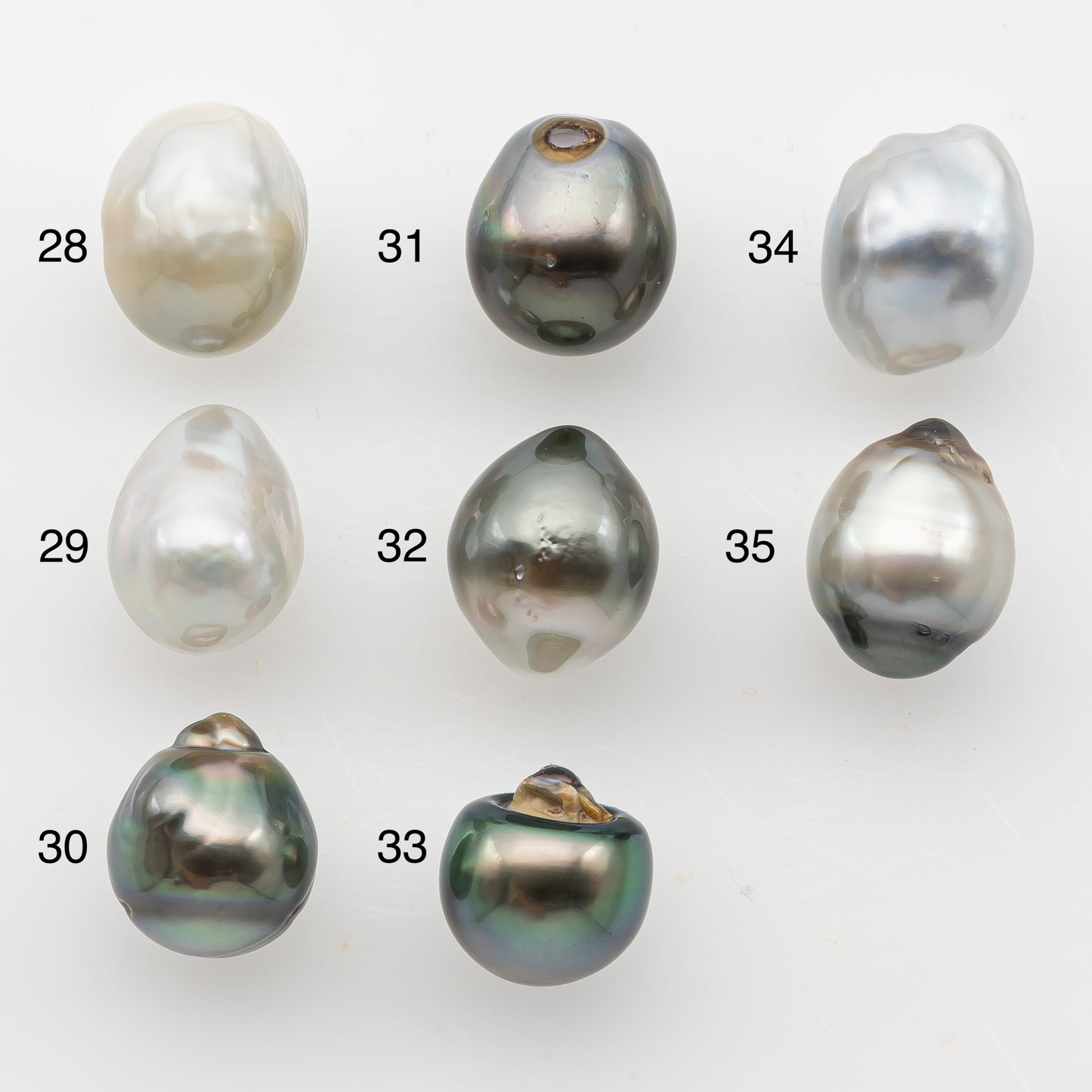 9-10mm Tahitian Pearl, Loose Undrilled with High Luster and Minor Blemishes for Jewelry Making, SKU # 3065TH