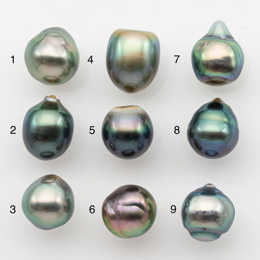 10-11mm Tahitian Pearl, Loose Undrilled with High Luster and Minor Blemishes for Jewelry Making, SKU # 3066TH