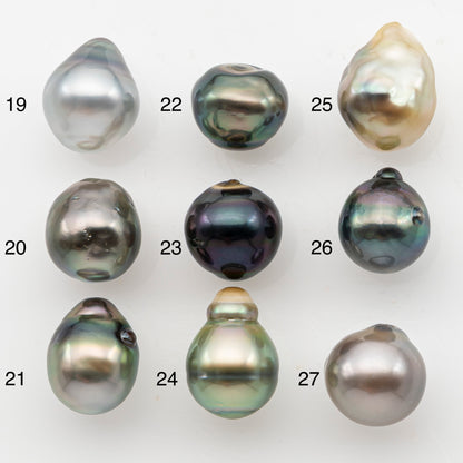10-11mm Tahitian Pearl, Loose Undrilled with High Luster and Minor Blemishes for Jewelry Making, SKU # 3066TH