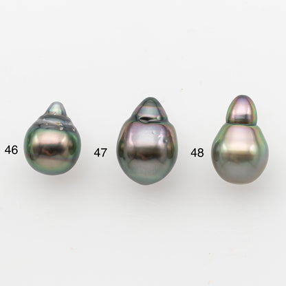 10-11mm Tahitian Pearl, Loose Undrilled with High Luster and Minor Blemishes for Jewelry Making, SKU # 3066TH