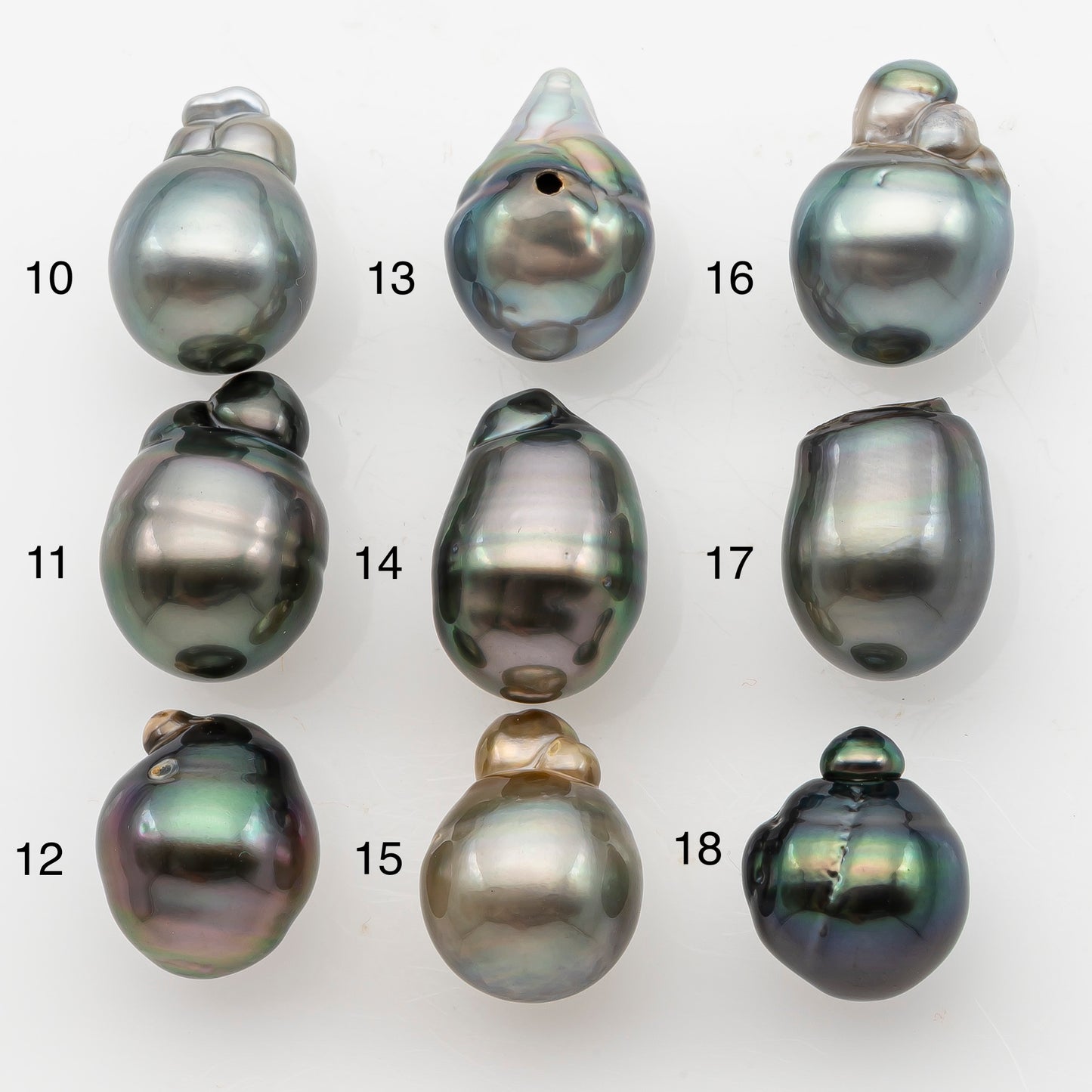 10-11mm Tahitian Pearl, Loose Undrilled with High Luster and Minor Blemishes for Jewelry Making, SKU # 3067TH