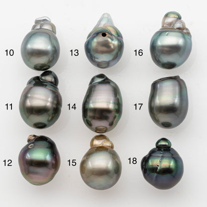 10-11mm Tahitian Pearl, Loose Undrilled with High Luster and Minor Blemishes for Jewelry Making, SKU # 3067TH
