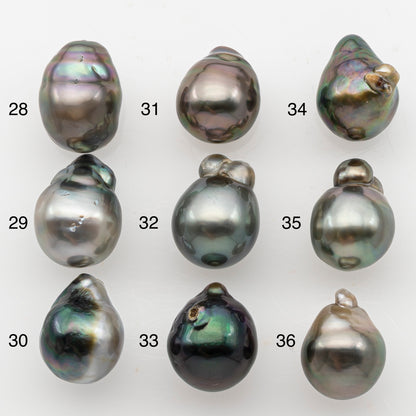 10-11mm Tahitian Pearl, Loose Undrilled with High Luster and Minor Blemishes for Jewelry Making, SKU # 3067TH