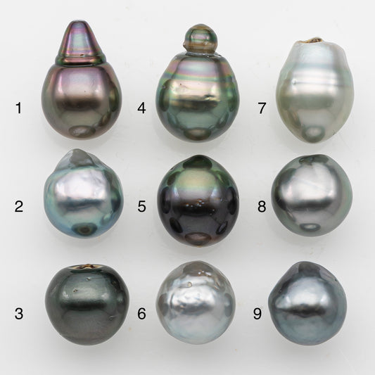 11-12mm Tahitian Pearl, Loose Undrilled with High Luster and Minor Blemishes for Jewelry Making, SKU # 3068TH