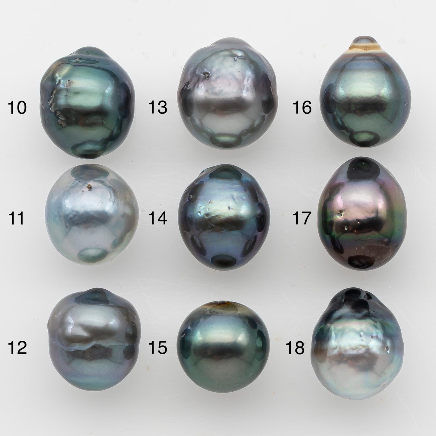 11-12mm Tahitian Pearl, Loose Undrilled with High Luster and Minor Blemishes for Jewelry Making, SKU # 3068TH
