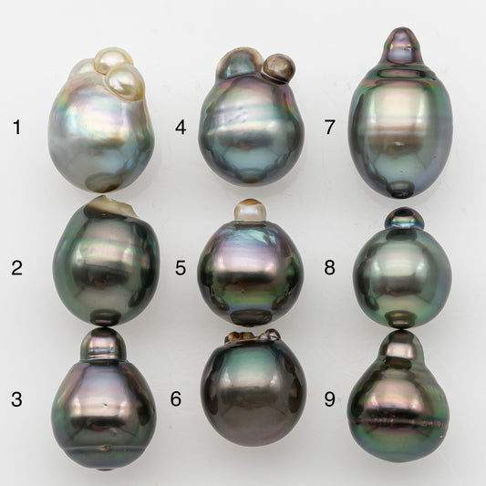 11-12mm Tahitian Pearl, Loose Undrilled with High Luster and Minor Blemishes for Jewelry Making, SKU # 3069TH