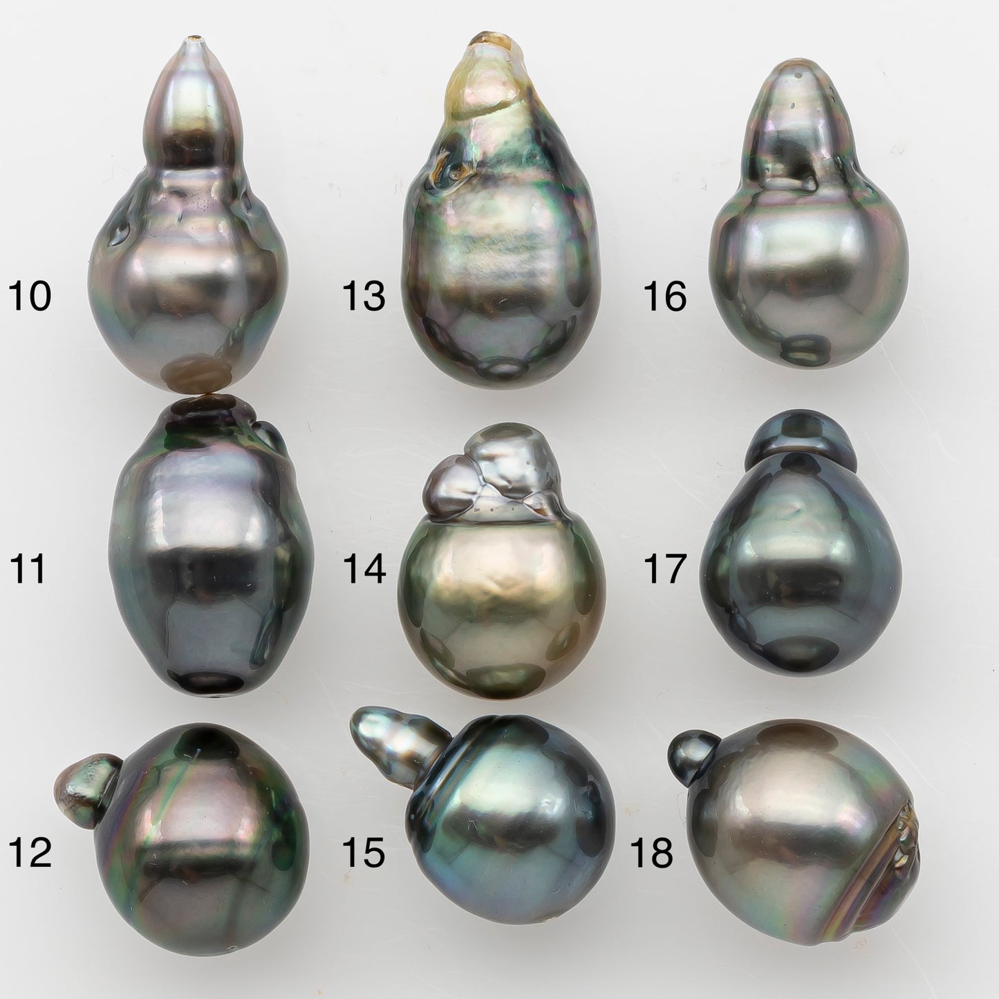 11-12mm Tahitian Pearl, Loose Undrilled with High Luster and Minor Blemishes for Jewelry Making, SKU # 3069TH