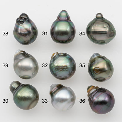 11-12mm Tahitian Pearl, Loose Undrilled with High Luster and Minor Blemishes for Jewelry Making, SKU # 3069TH