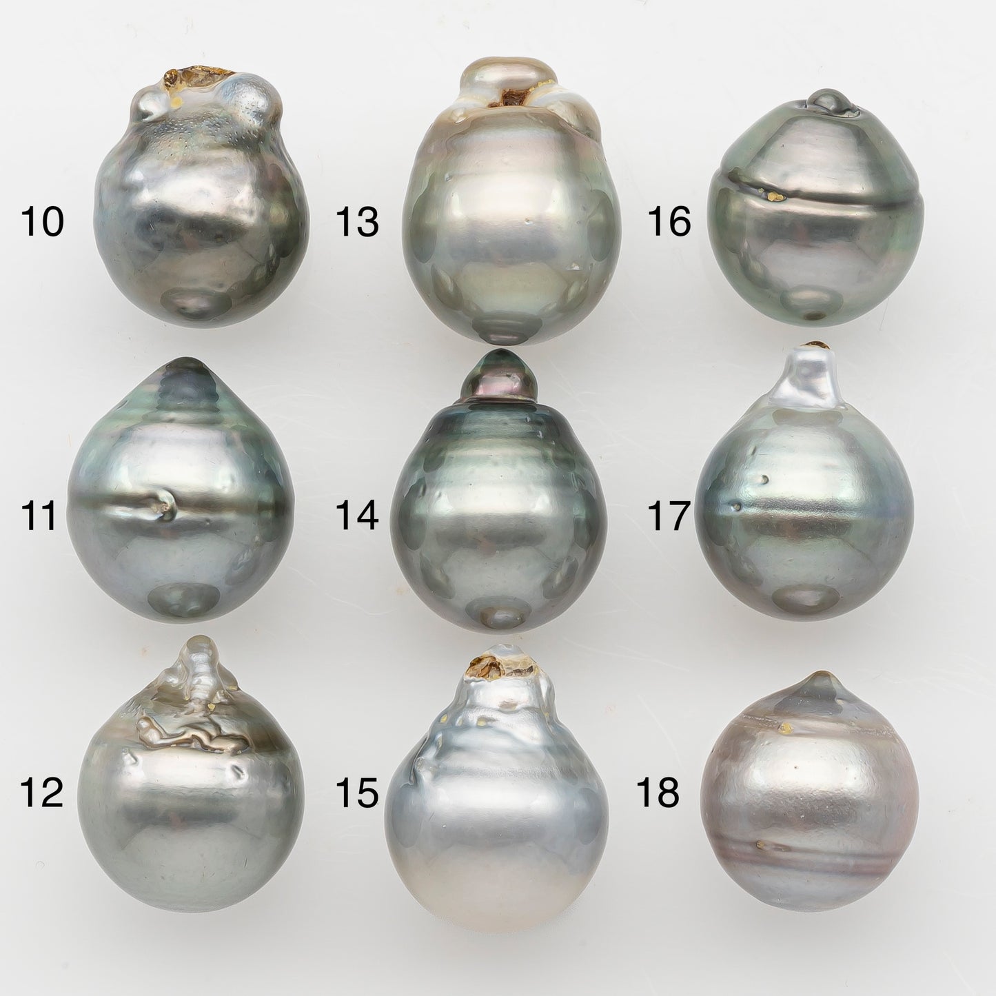 13-14mm Tahitian Pearl, Loose Undrilled with High Luster and Minor Blemishes for Jewelry Making, SKU # 3072TH