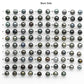 9-10mm Matching Pair Near Round Tahitian Pearl in Amazing Luster with Minor Blemish, Undrilled for Making Earring or Pendant, SKU # 2212TH