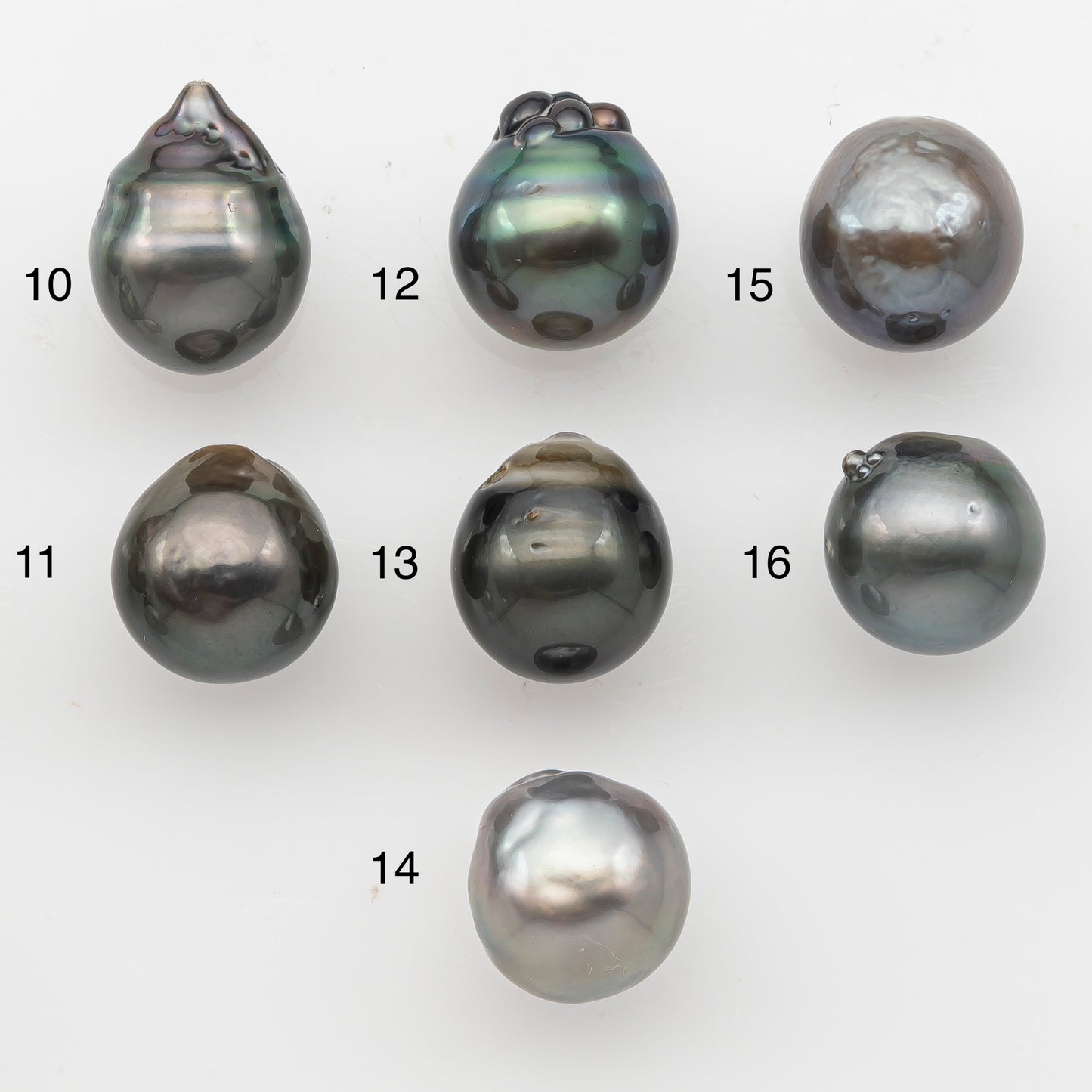 12-13mm Tahitian Pearl, Loose Undrilled with High Luster and Minor Blemishes for Jewelry Making, SKU # 3073TH