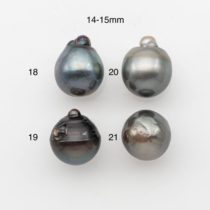13 or 14mmmm Tahitian Pearl, Loose Undrilled with High Luster and Minor Blemishes for Jewelry Making, SKU # 3074TH