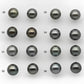 9-10mm Matching Pair Round Tahitian Pearl Loose Undrilled with Minor Blemish, For Making Earring, SKU # 2217TH