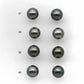 9-10mm Matching Pair Round Tahitian Pearl Loose Undrilled with Minor Blemish, For Making Earring, SKU # 2217TH