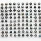 9-10mm Matching Pair Round Tahitian Pearl in Amazing Luster with Minor Blemish, Undrilled for Making Earring or Pendant, SKU # 2219TH