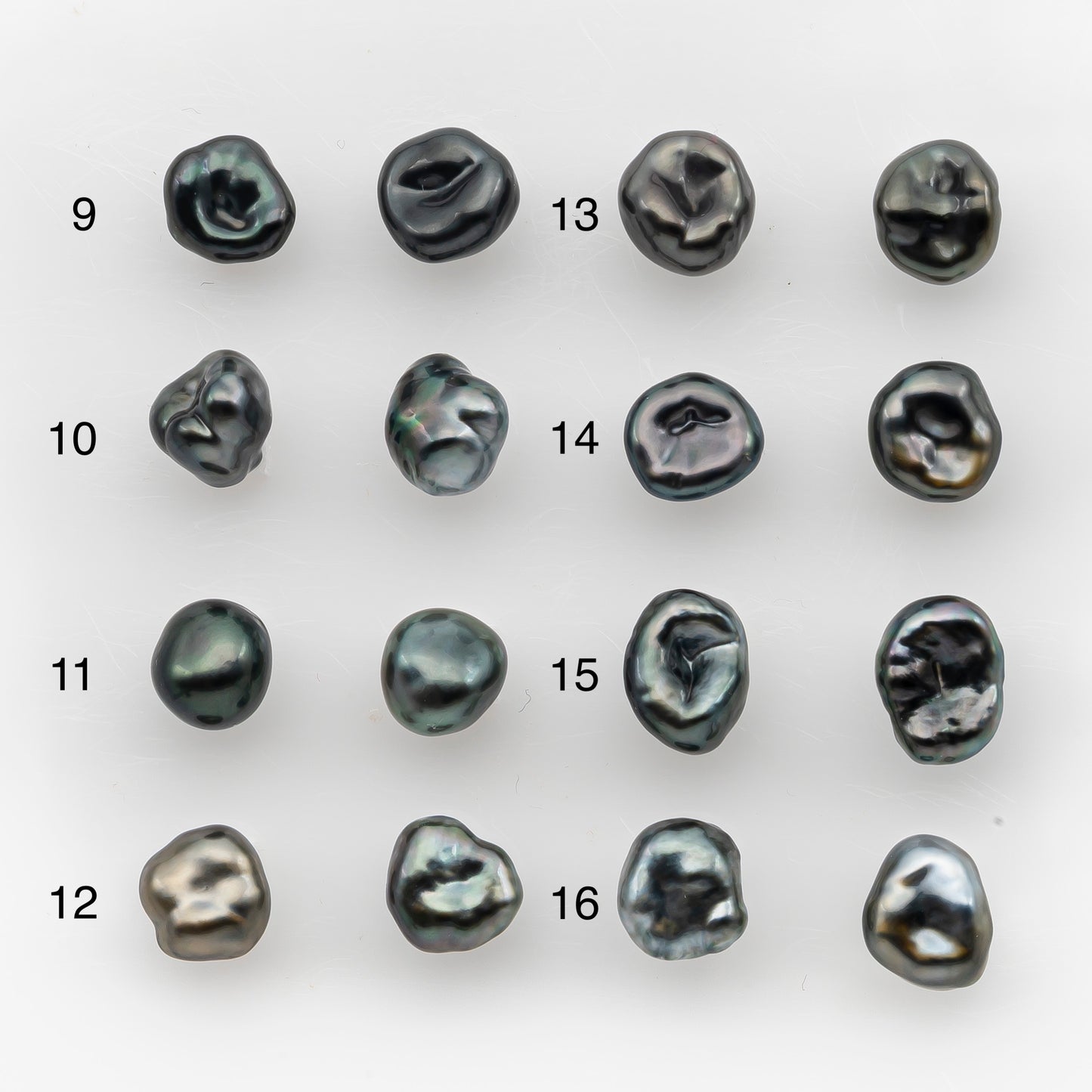 7x10mm Tahitian Keshi Pearl Pairs, Matched Loose Undrilled for Making Earring, High Luster for Jewelry Making Supplies, SKU # 2944TH